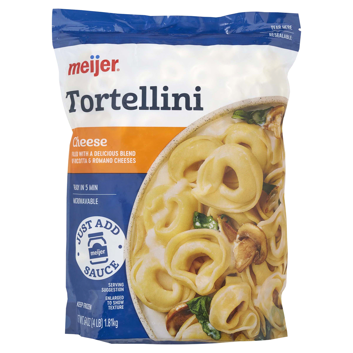 slide 1 of 2, Meijer Cheese Tortellini, 64 oz