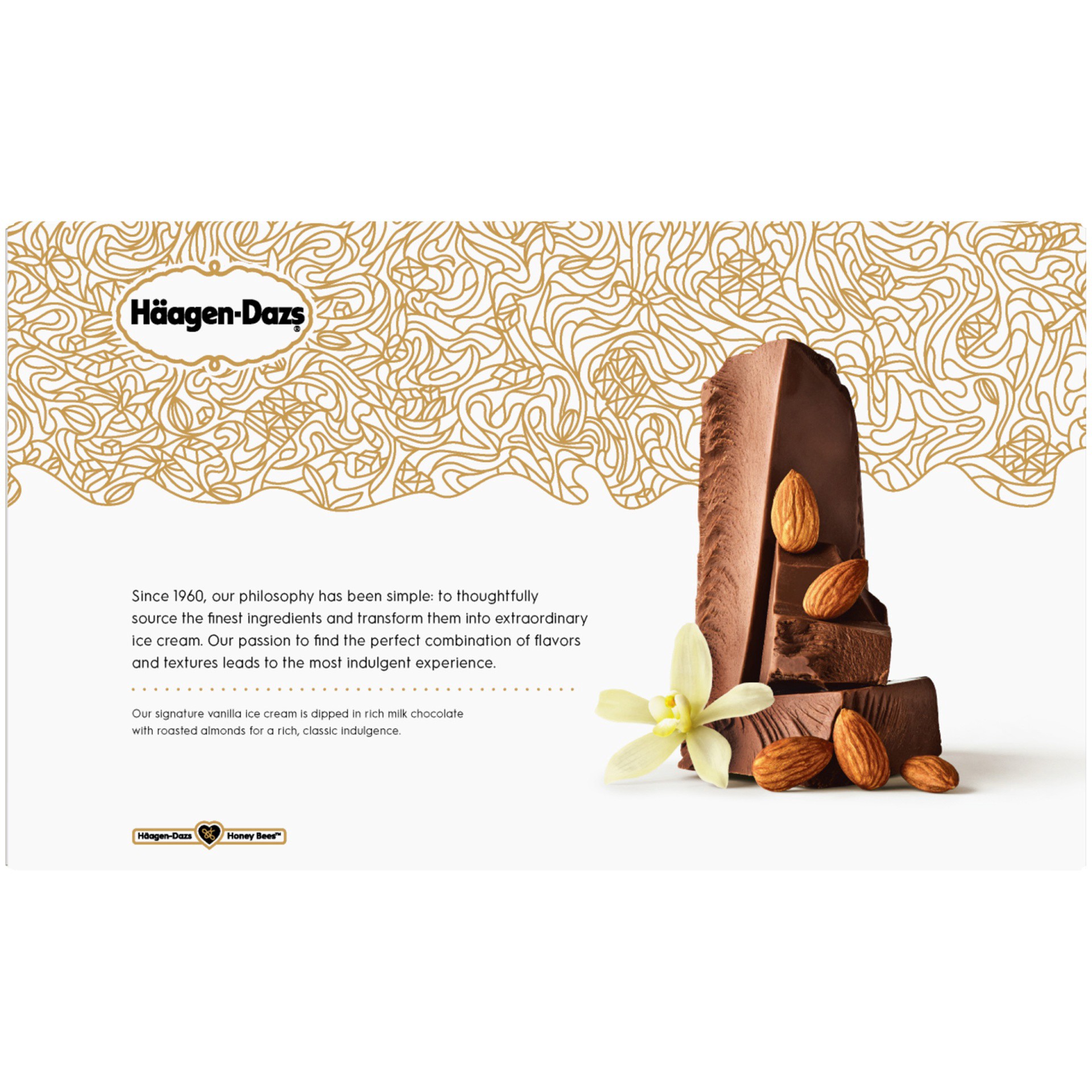 slide 7 of 8, Häagen-Dazs Haagen-Dazs Vanilla Milk Chocolate Almond Ice Cream Bars, 15 ct