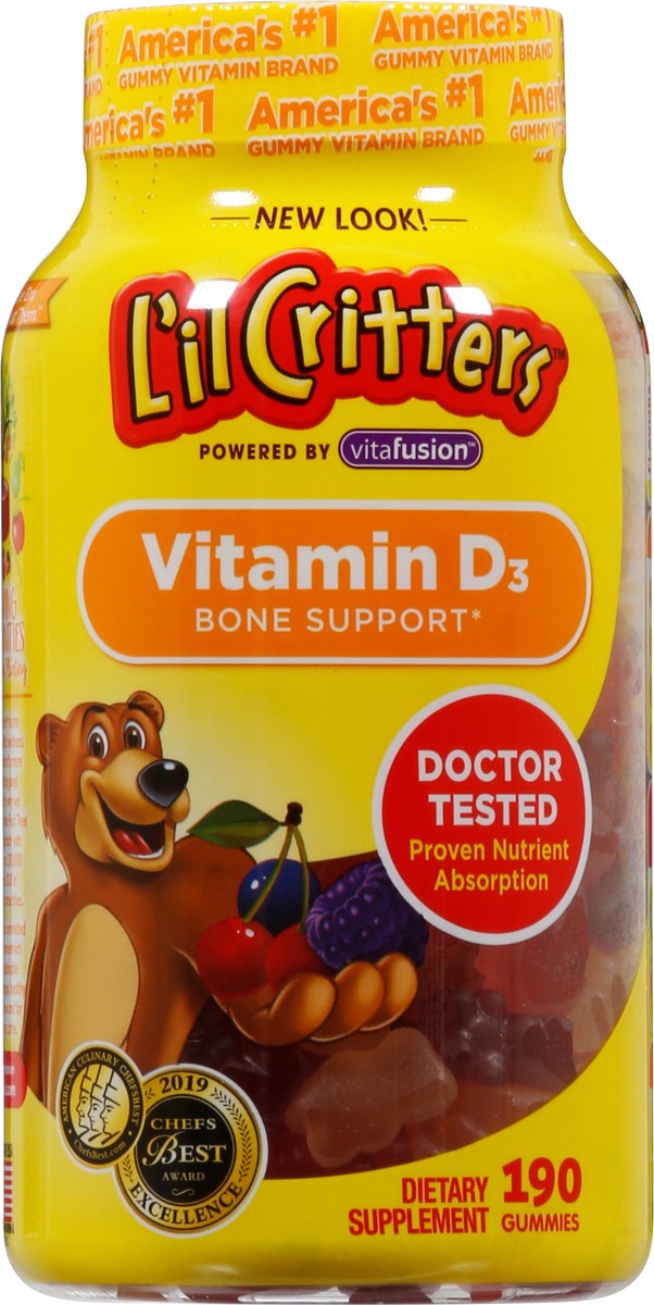 slide 1 of 5, L'il Critters Vitamin D3 190 Gummies, 190 ct