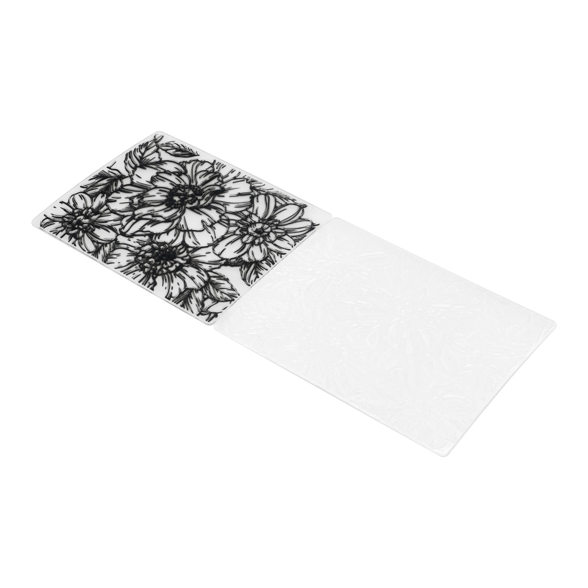 slide 3 of 5, Floral Embossing Folders Set By Recollections, 4.25 in x 5.5 in