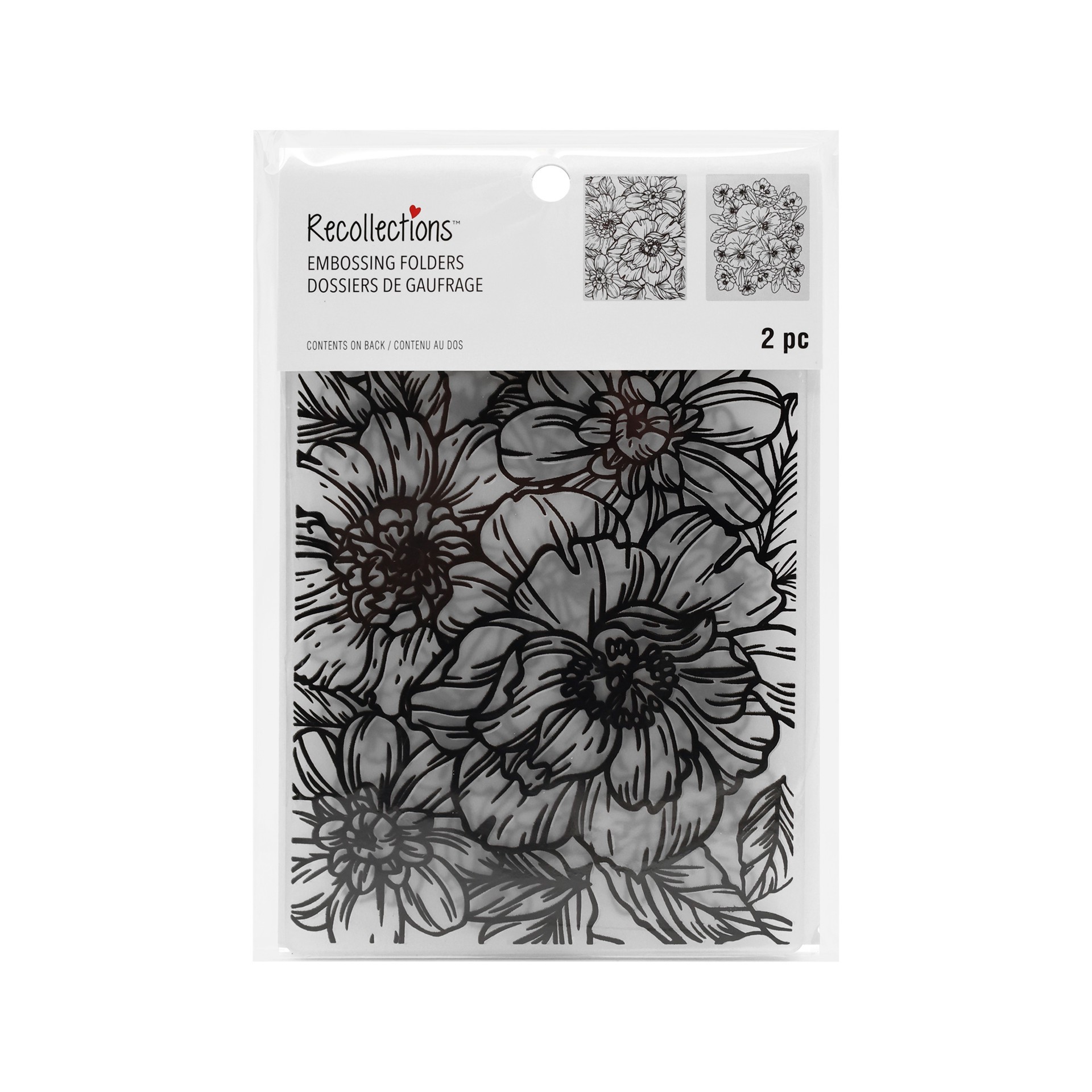slide 4 of 5, Floral Embossing Folders Set By Recollections, 4.25 in x 5.5 in