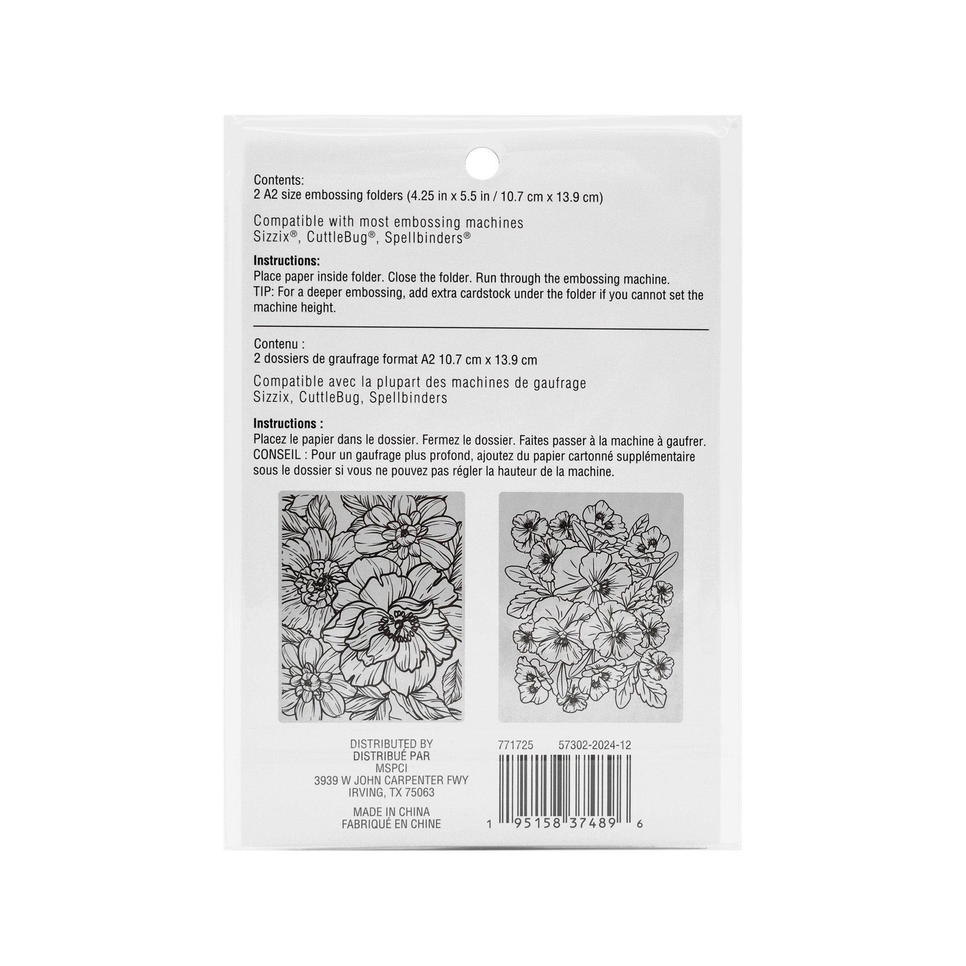 slide 2 of 5, Floral Embossing Folders Set By Recollections, 4.25 in x 5.5 in