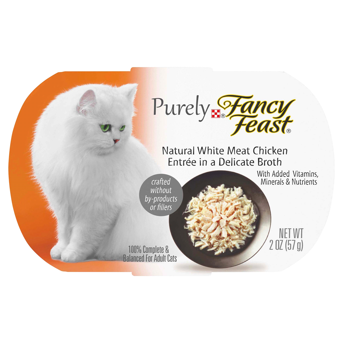 slide 1 of 9, Fancy Feast Natural White Meat Chicken Wet Cat Food, 2 oz