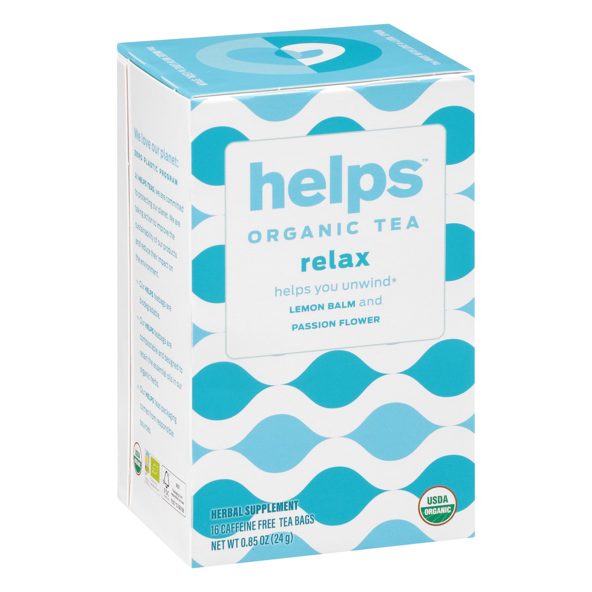 slide 4 of 9, Helps Organic Relax Caffeine Free Bags Tea - 16 ct, 0.85 oz