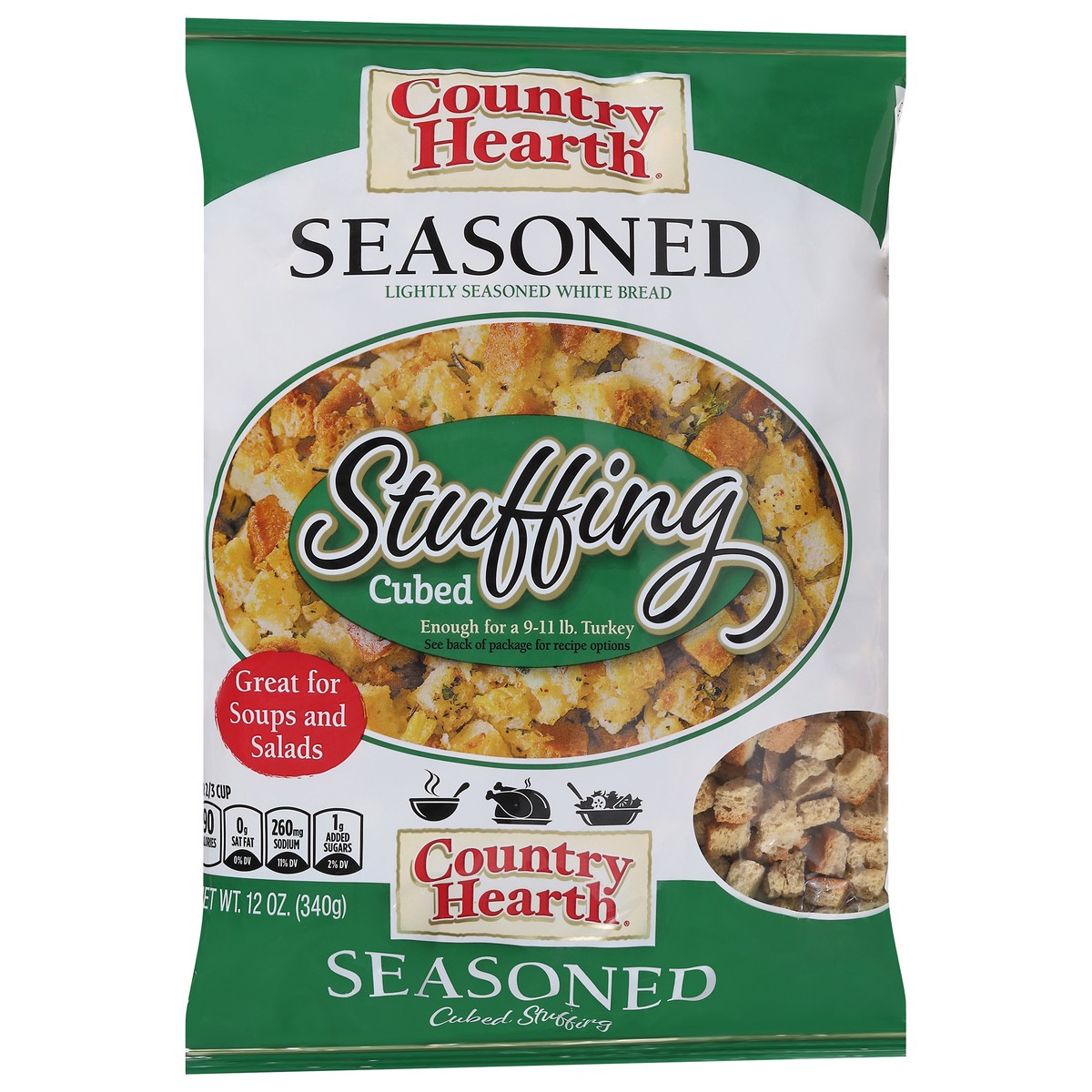 slide 13 of 14, Country Hearth Cubed Seasoned Stuffing - 12 oz, 12 oz