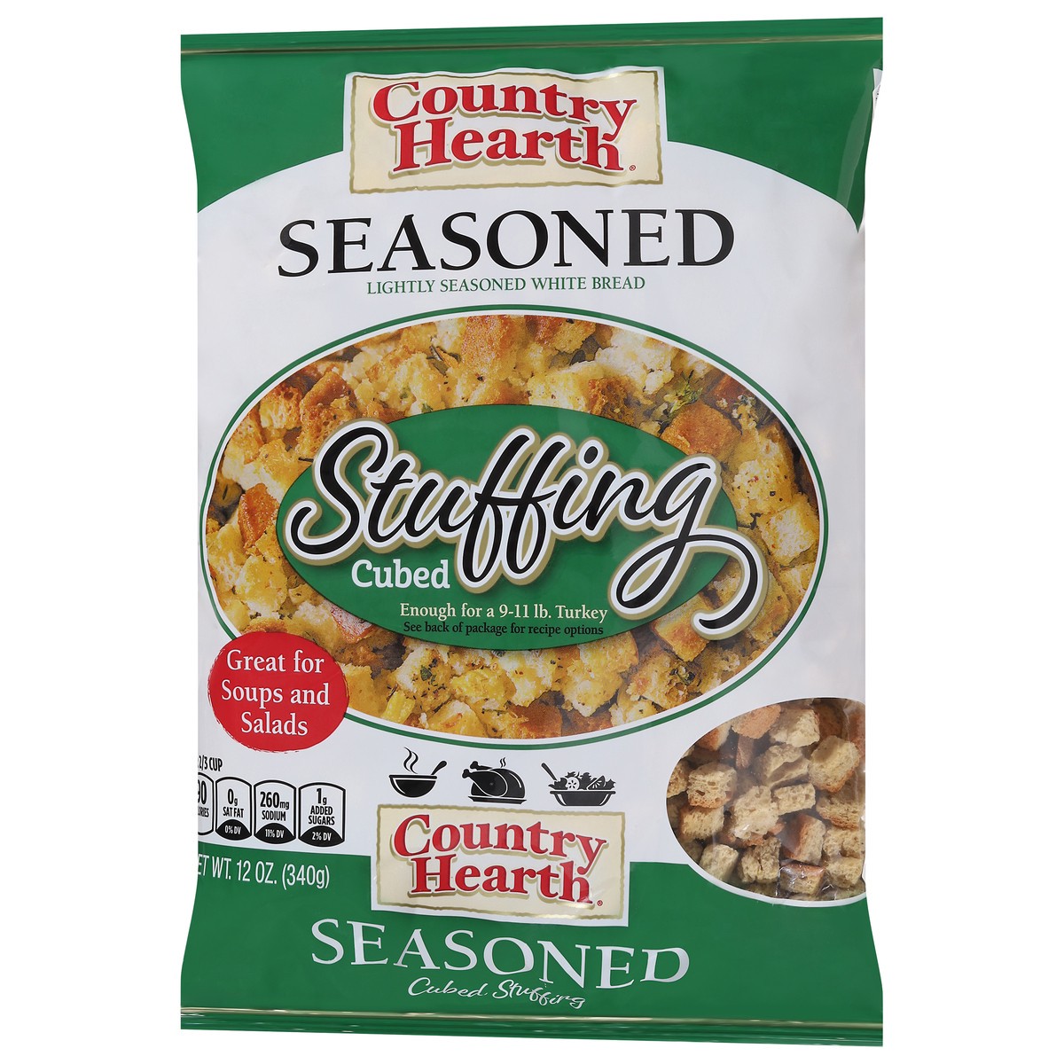 slide 5 of 14, Country Hearth Cubed Seasoned Stuffing - 12 oz, 12 oz