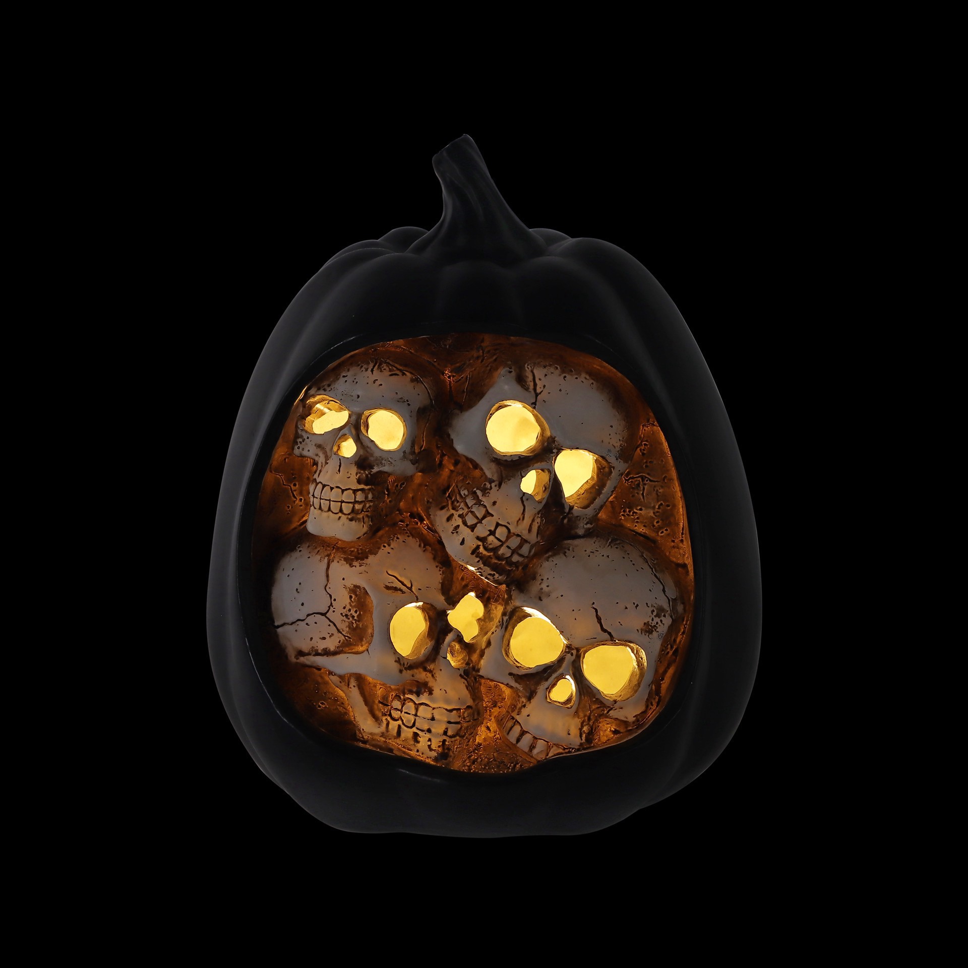 slide 4 of 6, 7" Skull Pumpkin Led Tabletop Accent By Ashland, 7 in