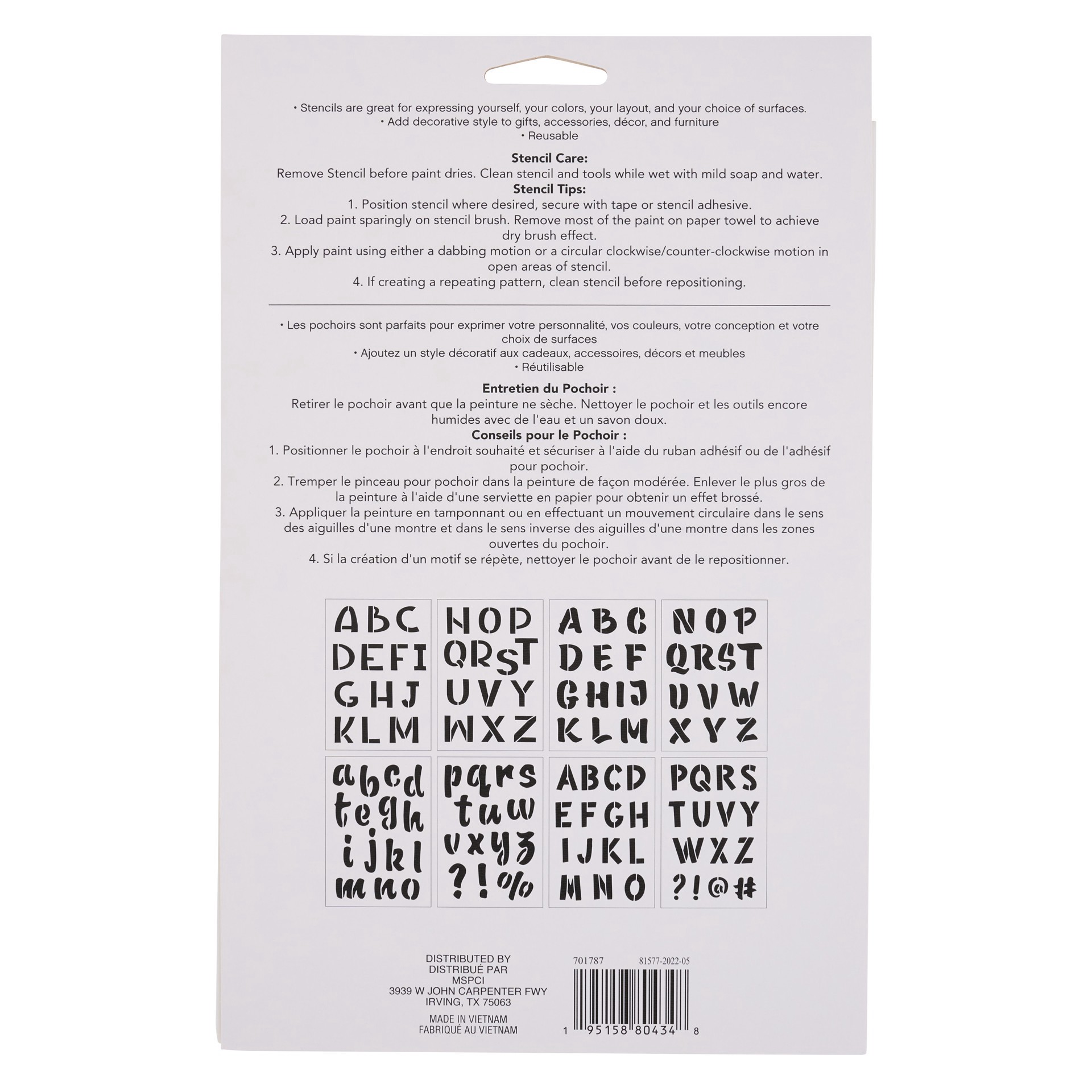 slide 4 of 4, 1.5" Handletter Alphabet Stencils By Craft Smart, 1.5 in