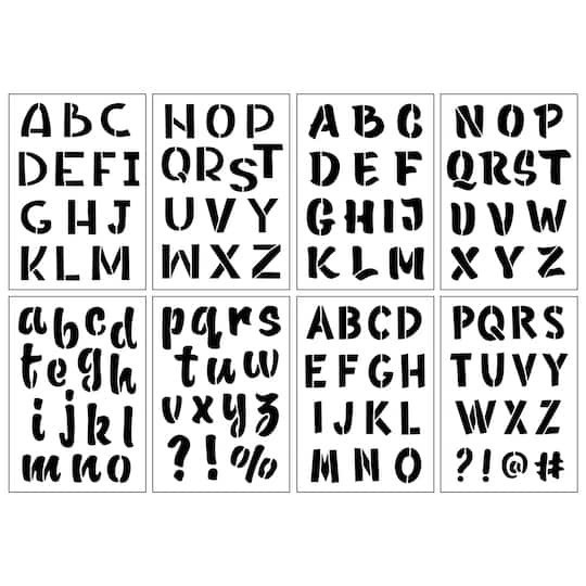slide 1 of 4, 1.5" Handletter Alphabet Stencils By Craft Smart, 1.5 in