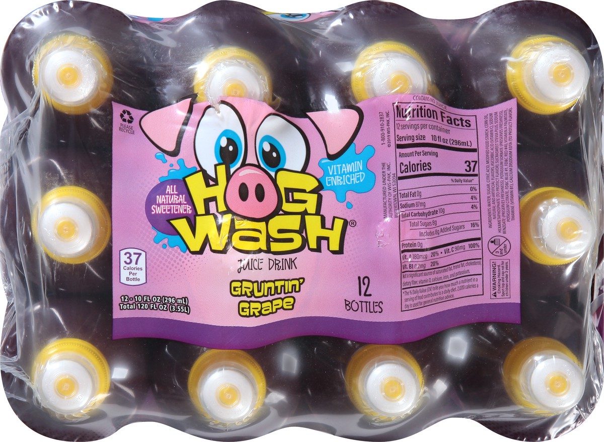 slide 10 of 13, Hog Wash Gruntin' Grape Juice Drink - 12 ct, 12 ct