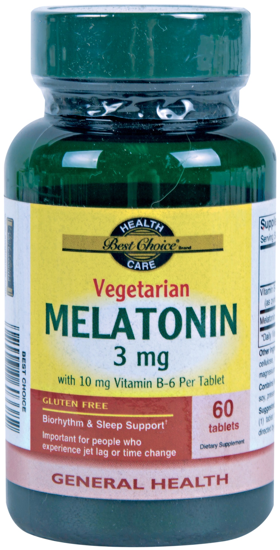 slide 1 of 1, Best Choice Gluten Free Melatonin W/B6 Tablets, 60 ct