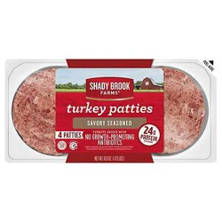 Shady Brook Farms Savory Seasoned Turkey Patties Frozen - 18.8 Oz