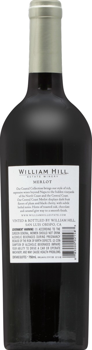 slide 6 of 8, William Hill Estate Winery Red Wine, 750 ml