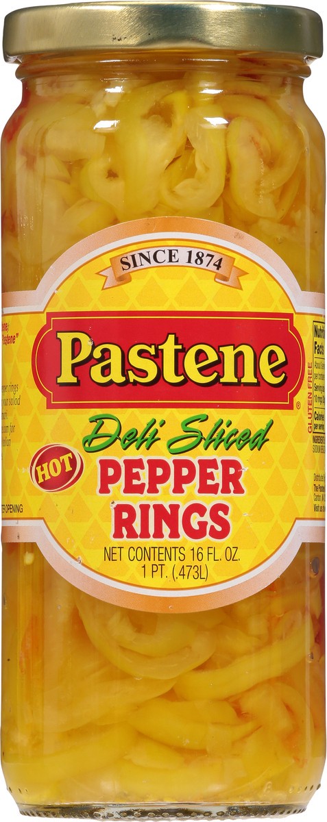 slide 9 of 9, Pastene Hot Deli Sliced Pepper Rings 16 fl oz, 16 fl oz