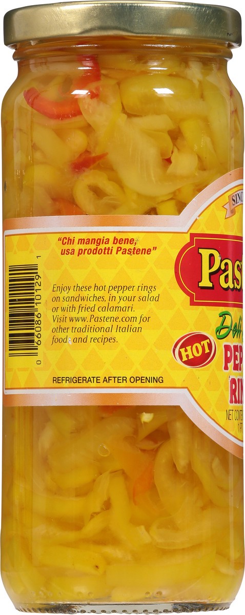 slide 2 of 9, Pastene Hot Deli Sliced Pepper Rings 16 fl oz, 16 fl oz