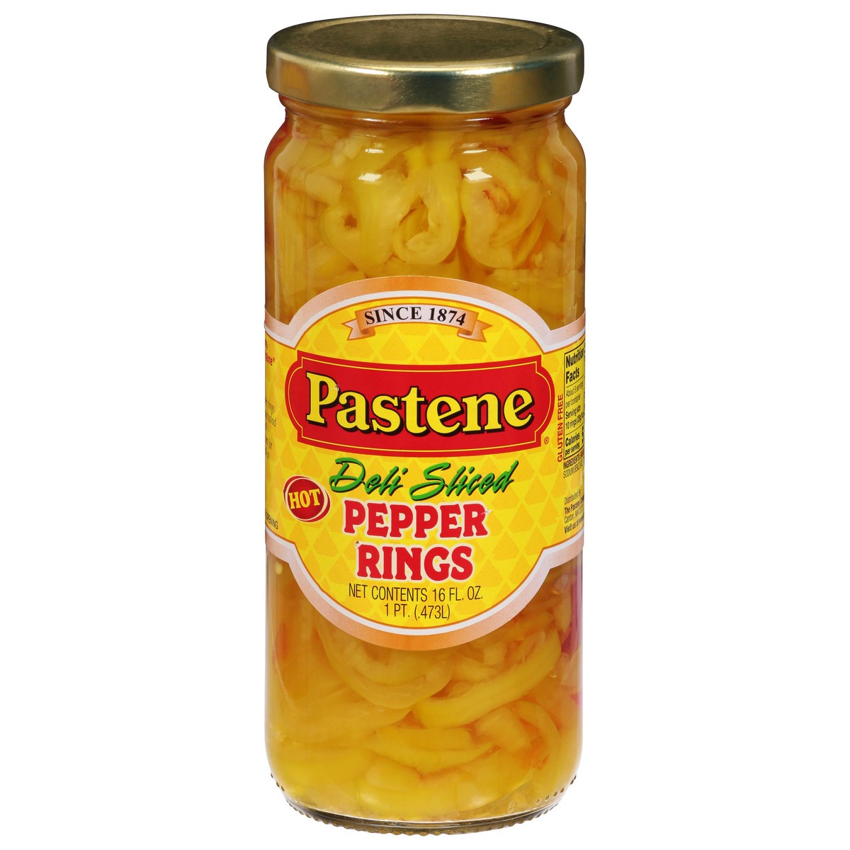 slide 1 of 9, Pastene Hot Deli Sliced Pepper Rings 16 fl oz, 16 fl oz