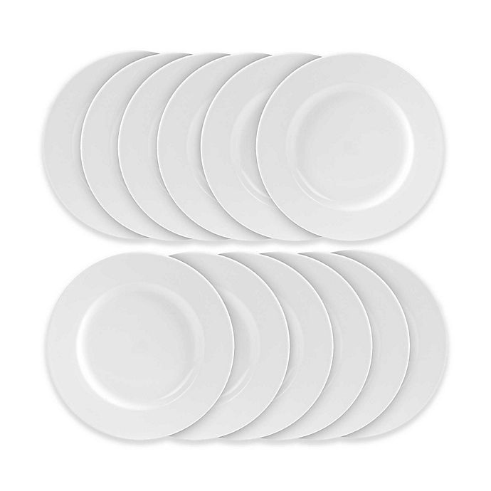 slide 2 of 3, Everyday White by Fitz and Floyd Rim Salad Plates, 12 ct