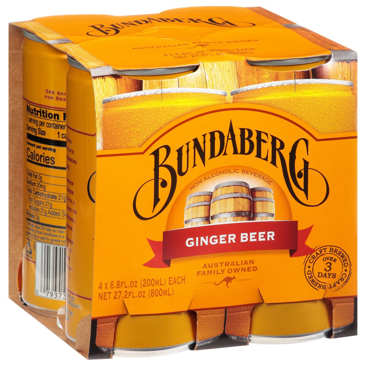slide 2 of 9, Bundaberg Ginger Beer Mini Cans - 6.8 fl oz, 6.8 fl oz