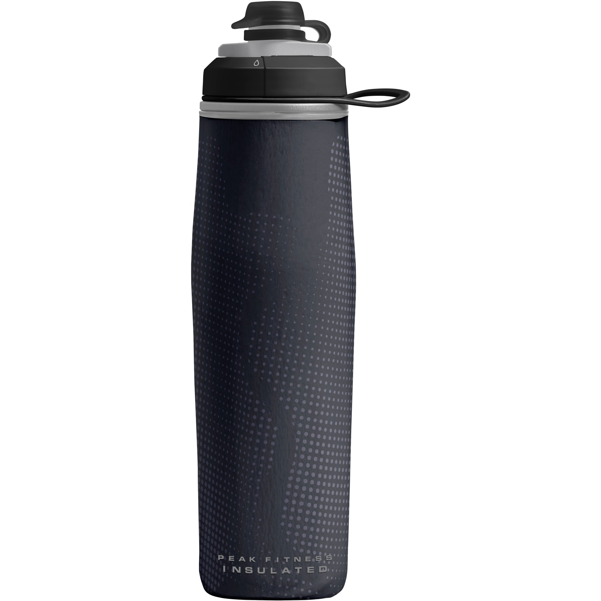 slide 1 of 1, CamelBak Peak Fitness Chill Insulated Squeeze Water Bottle - Black/Silver, 25 oz
