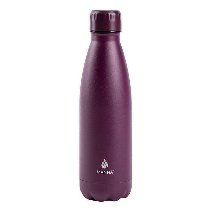 slide 1 of 1, Manna Organics Vogue Powder Coated Stainless Steel Water Bottle - Purple, 17 oz