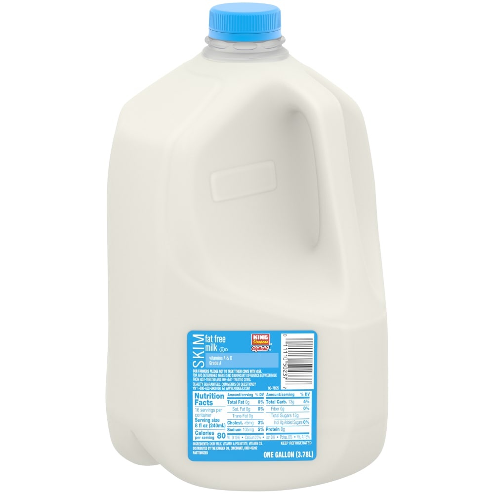 slide 1 of 1, King Soopers City Market Fat Free Skim Milk, 1 gal