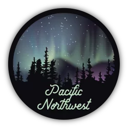 Stickers Northwest Pacific Northwest Northern Lights Vinyl Sticker