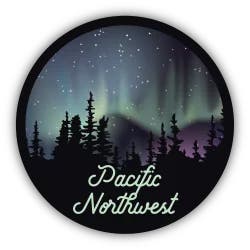 Stickers Northwest Pacific Northwest Northern Lights Vinyl Sticker