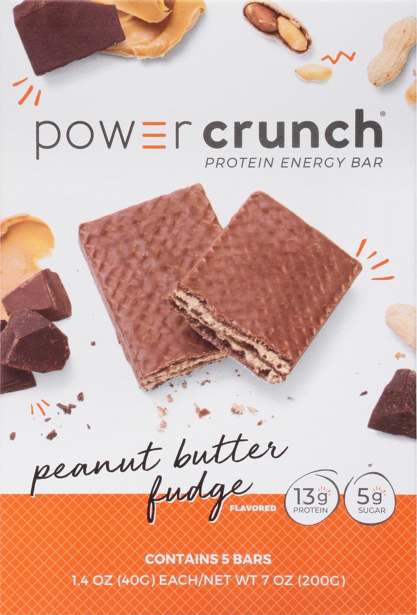 slide 2 of 9, Power Crunch Peanut Butter Fudge Flavored Protein Energy Bar 5 - 1.4 oz Bars, 5 ct