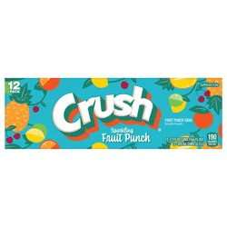 Crush Sparkling Fruit Punch Soda 12 Pack 12 Ounce Cans