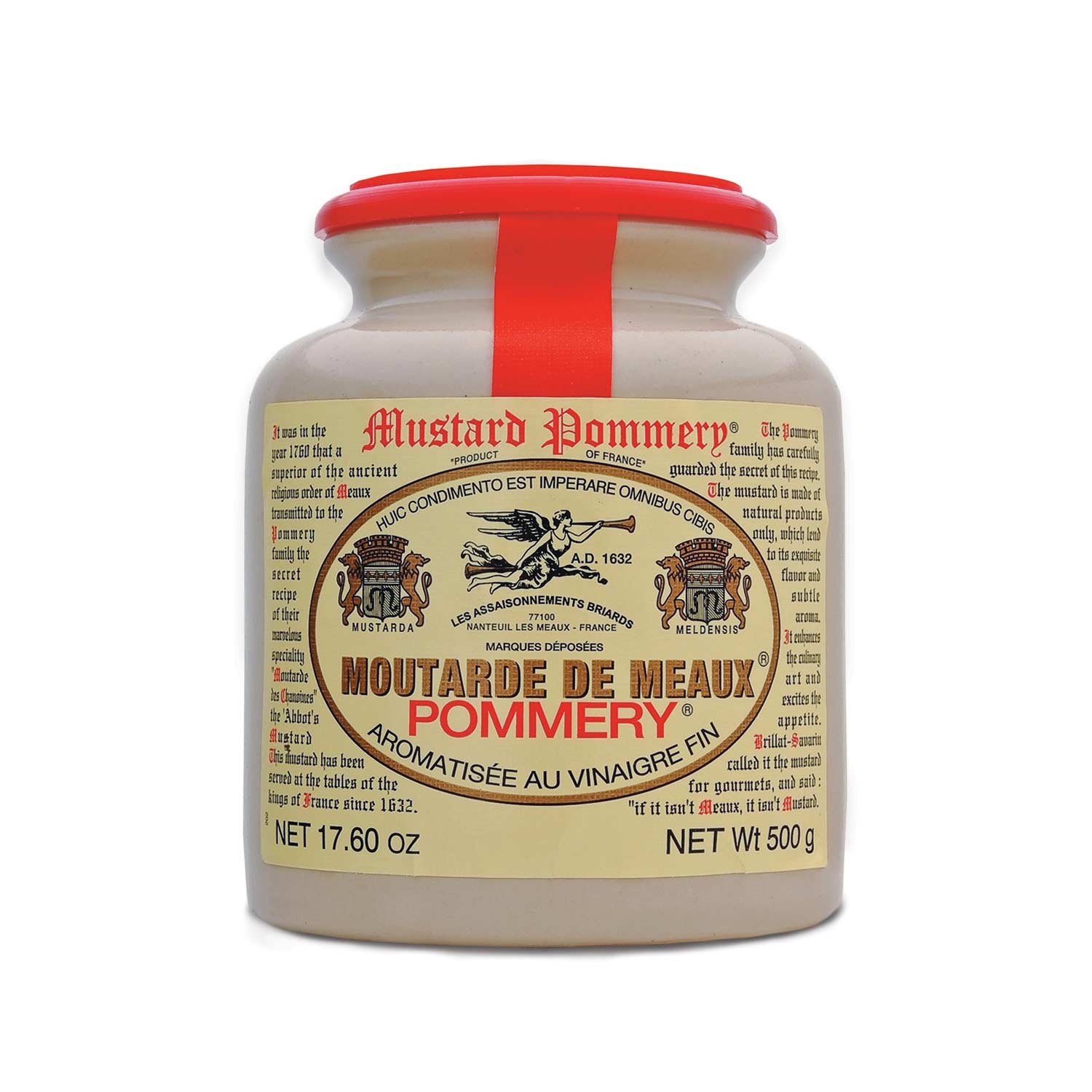 slide 1 of 1, The French Farm Pommery Meaux Grain Mustard in Stoneware Crock, 17.6 oz