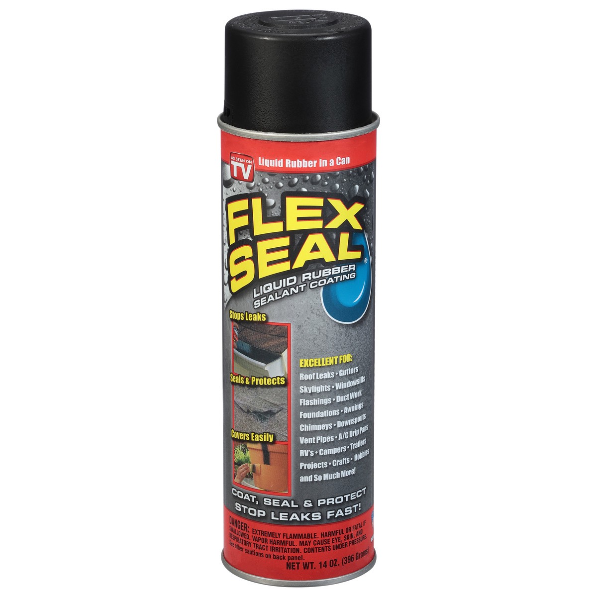 slide 1 of 9, Flex Seal Liquid Rubber Sealant Coating 14 oz, 14 oz