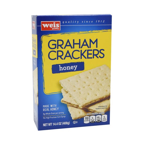 slide 1 of 6, Weis Quality Honey Graham Cracker, 14.4 oz