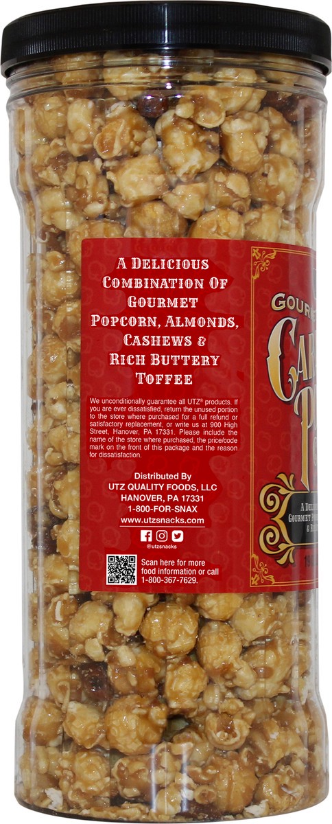 slide 7 of 7, Utz 19 oz Utz Gourmet Caramel Popcorn Clusters Barrel, 19 oz