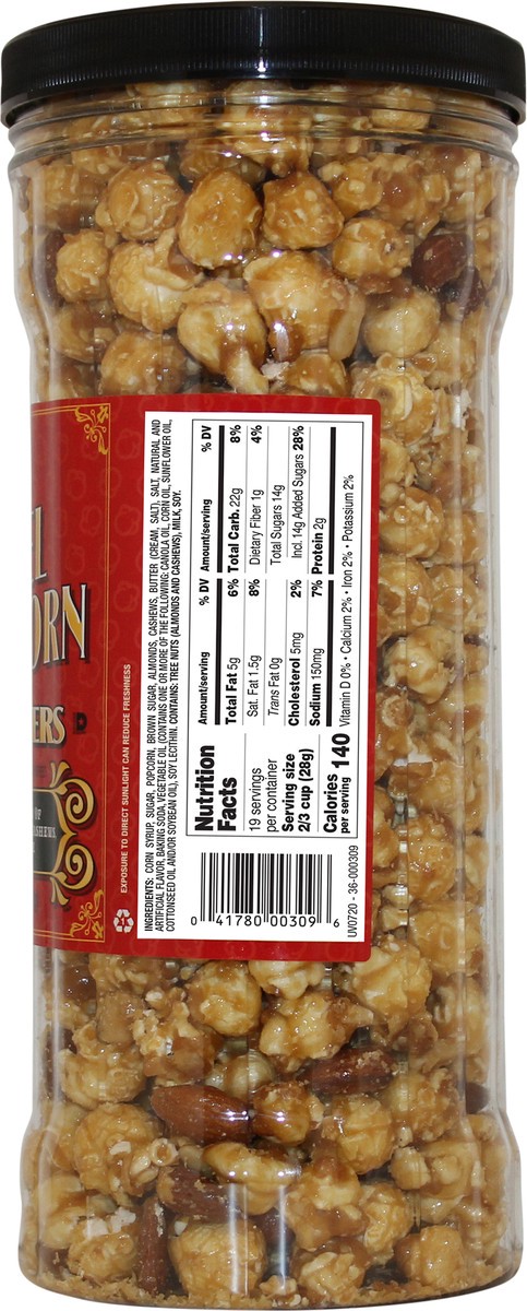 slide 6 of 7, Utz 19 oz Utz Gourmet Caramel Popcorn Clusters Barrel, 19 oz