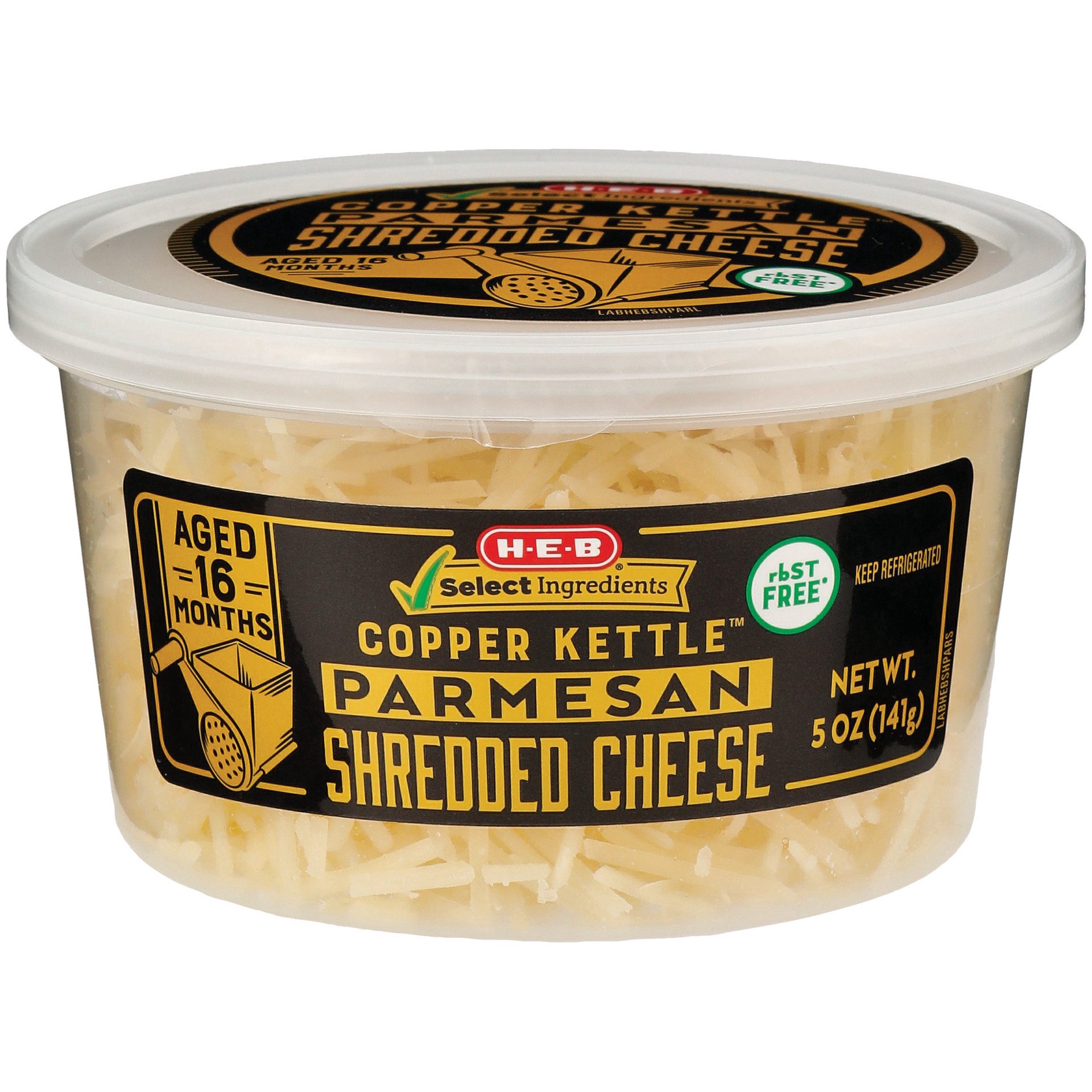 slide 1 of 1, H-E-B Copper Kettle Parmesan Shredded Cheese, 5 oz