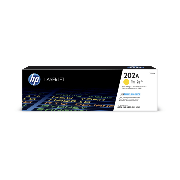 slide 1 of 5, HP 202A (Cf502A) Yellow Original Laserjet Toner Cartridge, 1 ct