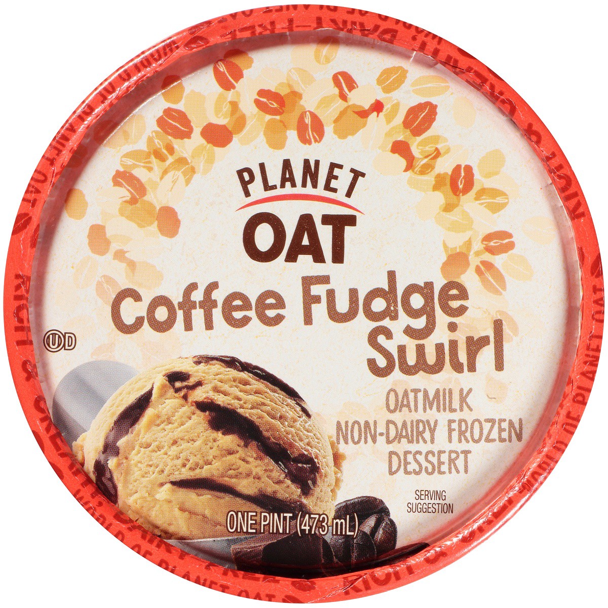 slide 7 of 7, Planet Oat Coffee Fudge Swirl Non-Dairy Frozen Dessert, One Pint, 16 oz