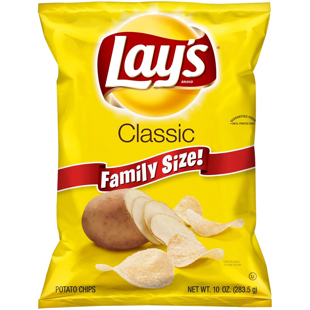 slide 2 of 4, Lay's Classic Potato Chips, 10 oz