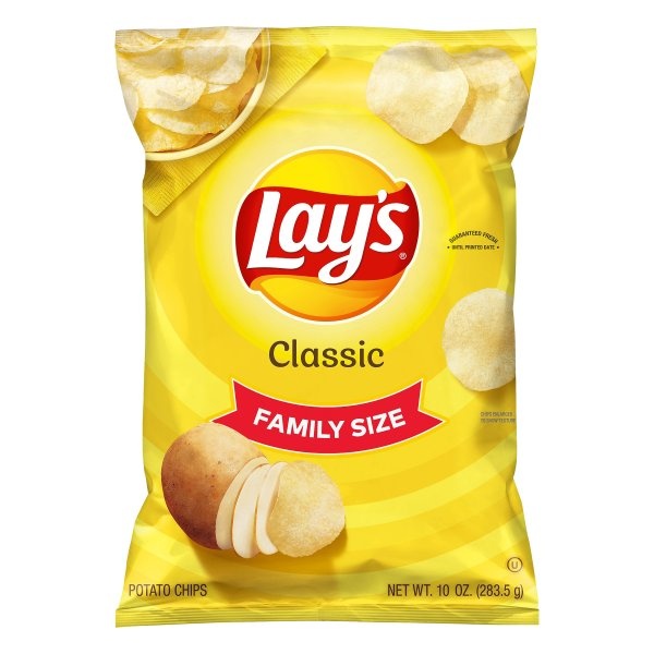 slide 1 of 4, Lay's Classic Potato Chips, 10 oz