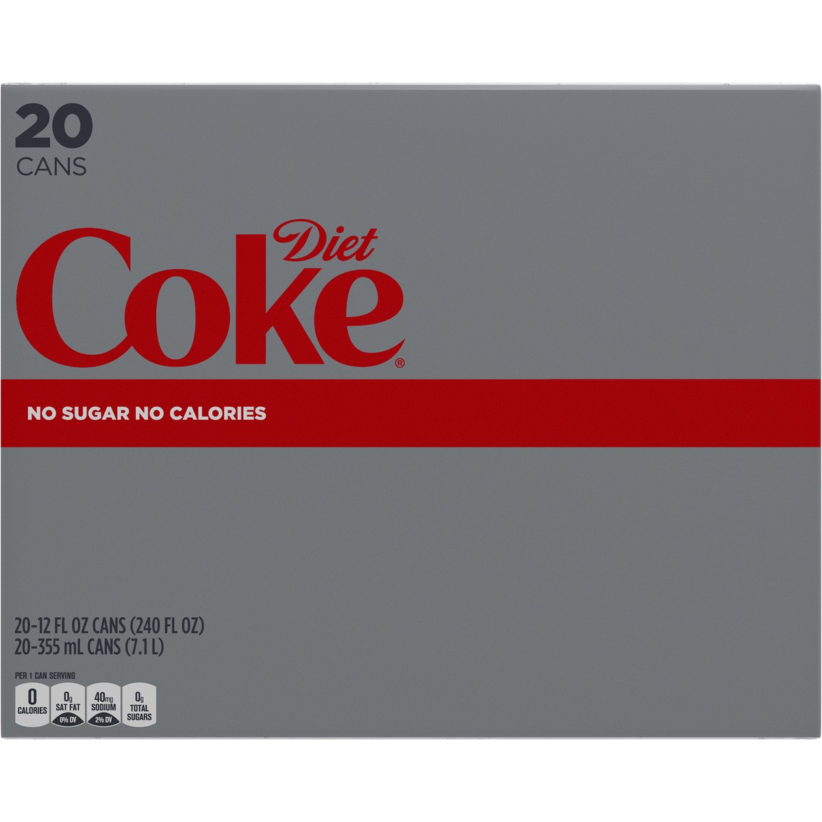 slide 3 of 9, Diet Coke Soft Drink, 20 ct