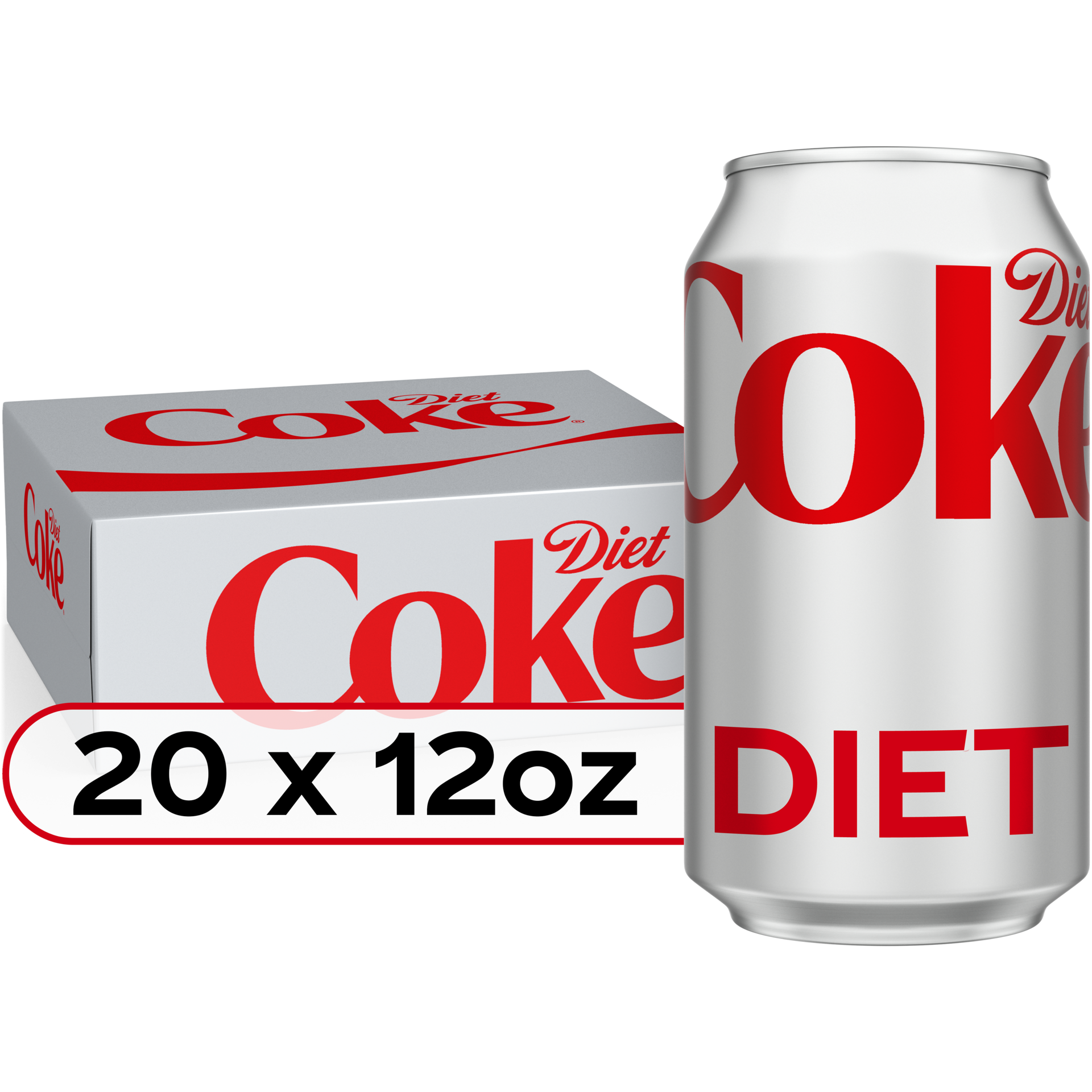 slide 1 of 9, Diet Coke Soft Drink, 20 ct