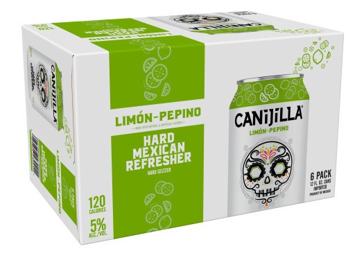 slide 1 of 7, Canijilla Limon Pepino Hard Seltzer, 6 Pack, 12 fl oz Cans, 12 oz