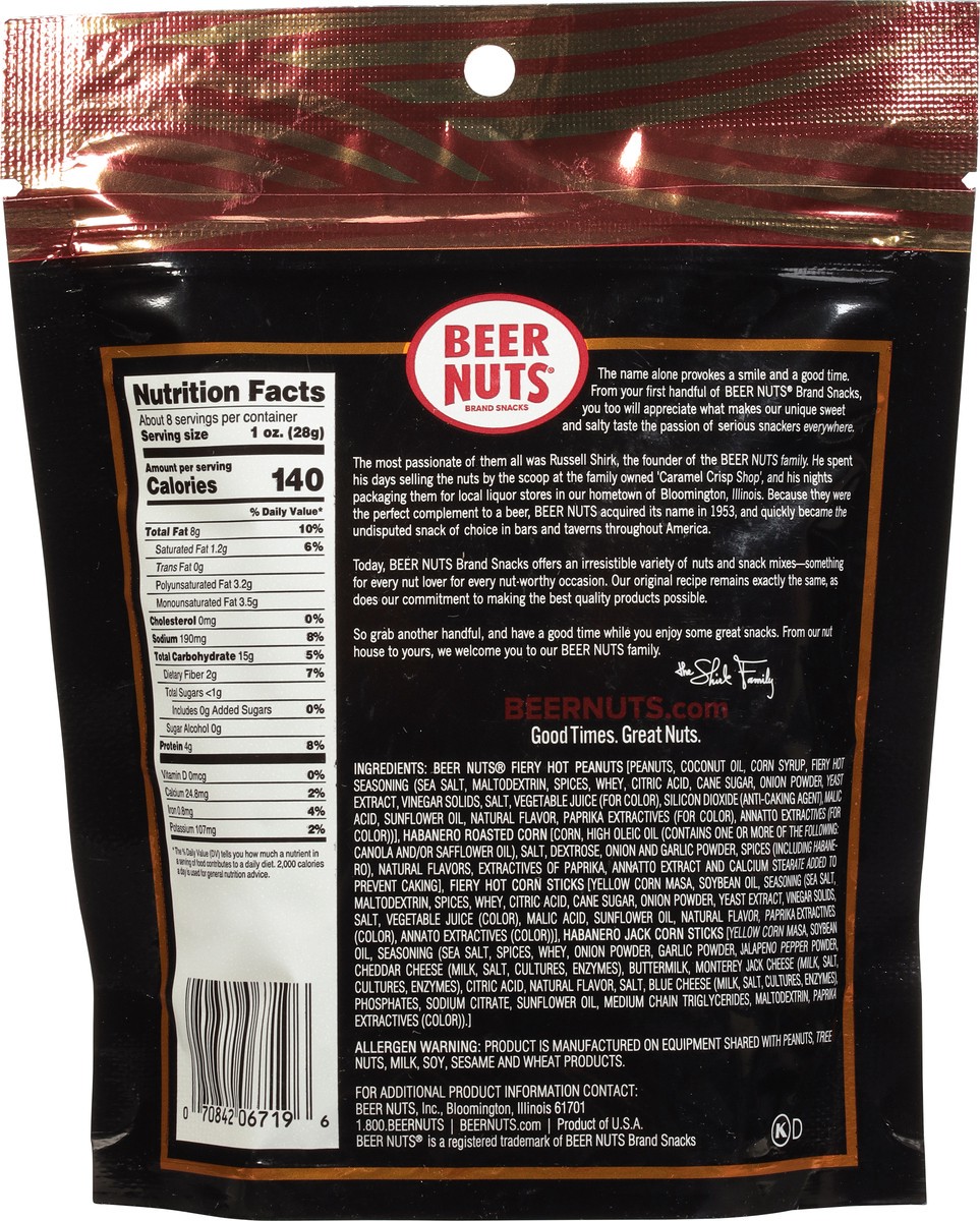 slide 9 of 9, BEER NUTS Habanero Bar Mix, 8 oz