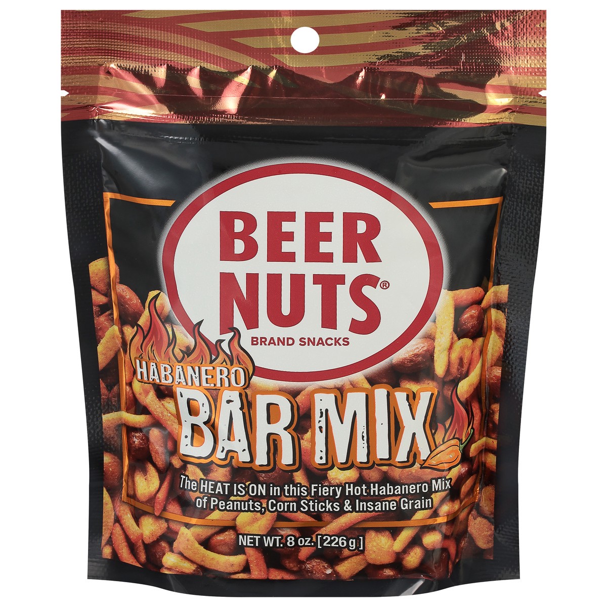 slide 1 of 9, BEER NUTS Habanero Bar Mix, 8 oz