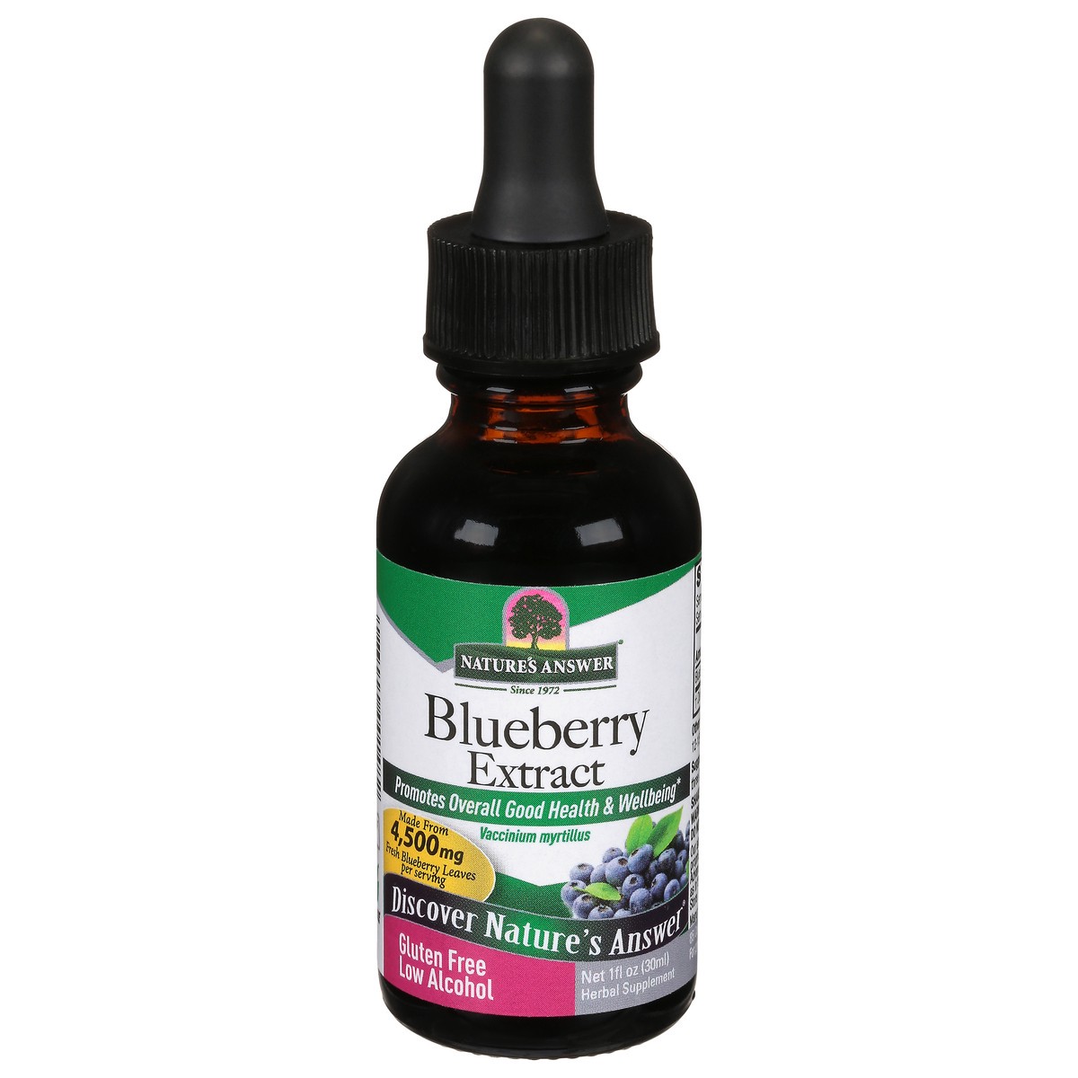 slide 1 of 1, Nature's Answer Blueberry Leaf Organic Alcohol Liquid 2000Mg, 1 Oz, 1 oz