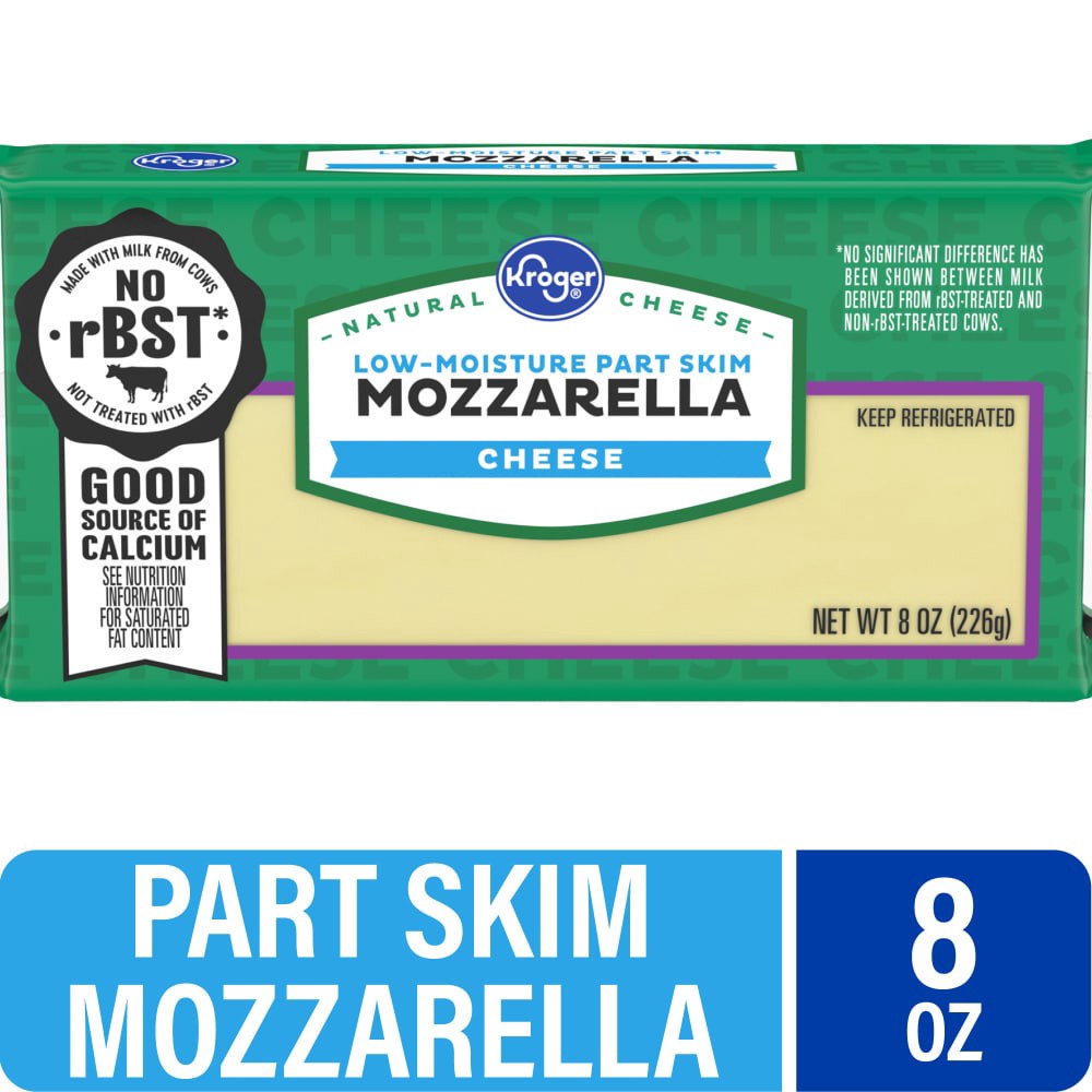 slide 1 of 7, Kroger Mozzarella Cheese Bar, 8 oz
