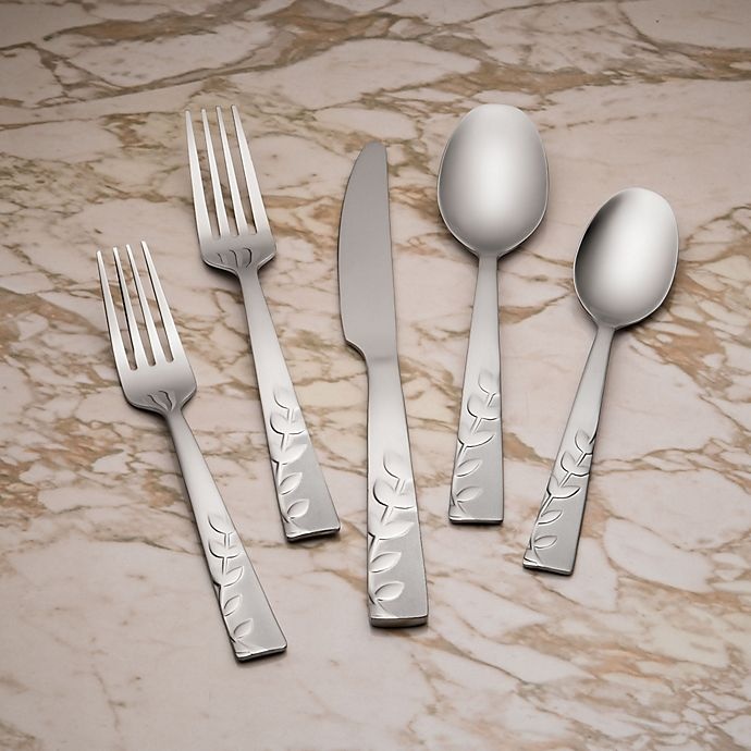 slide 2 of 2, Cambridge Silversmiths Blossom Sand Flatware Set, 60 ct