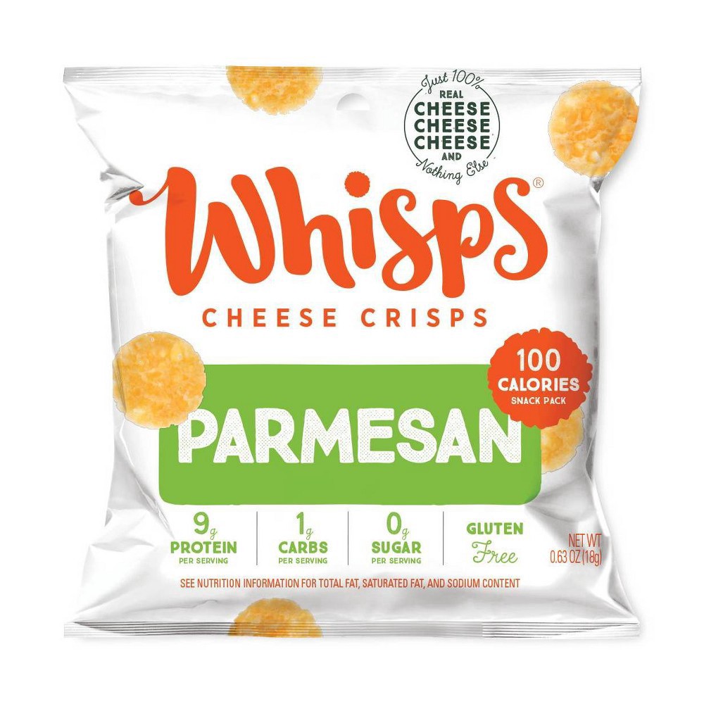 slide 4 of 5, Whisps Parmesan Cheese Crisps Snack Packs 6 Packs 0.63 oz Pack 6 ea, 6 ct