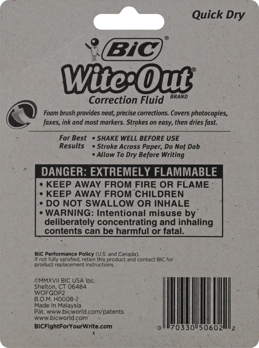 slide 9 of 11, BIC Wite Out White Quick Dry Correction Fluid 2 ea, 2 ct