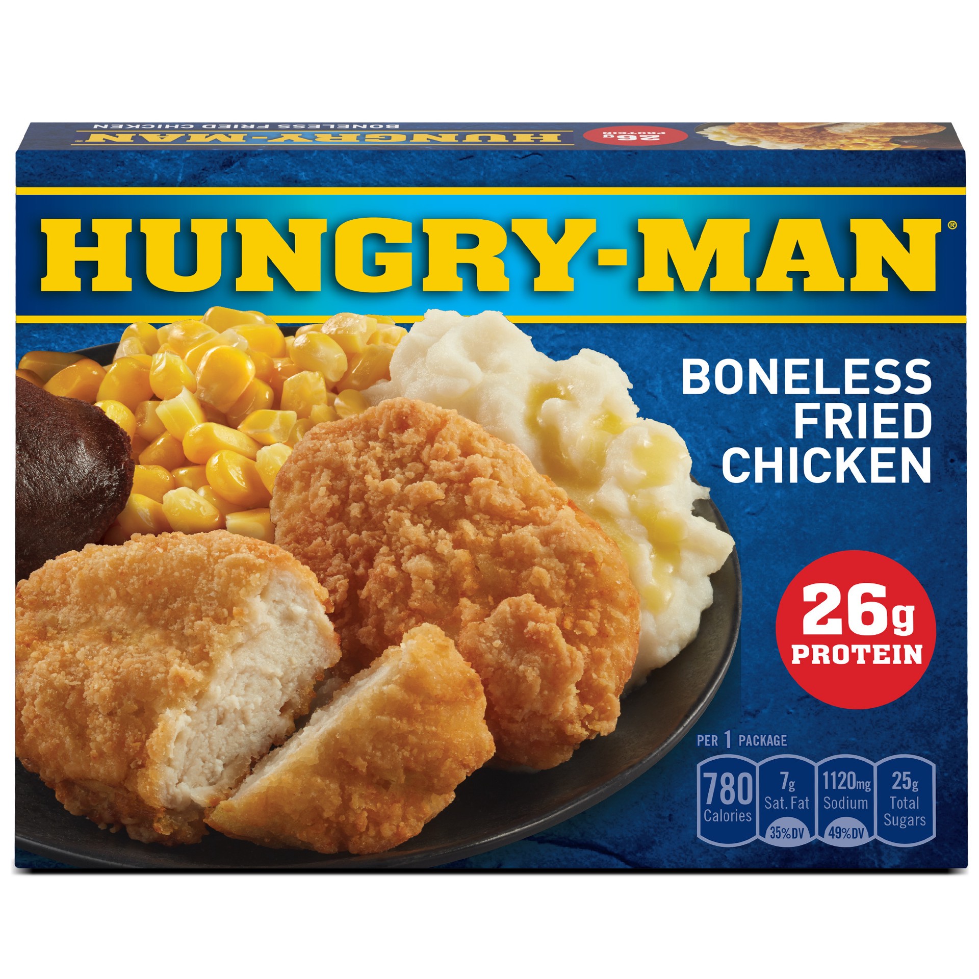 slide 1 of 5, Hungry-Man Boneless Fried Chicken, Frozen Meal, 16 oz, 16 oz